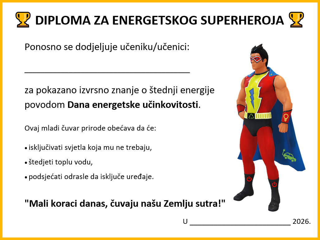 Diploma za energetskog superheroja